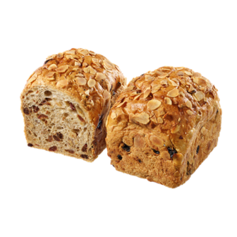 Noten-rozijnen brood